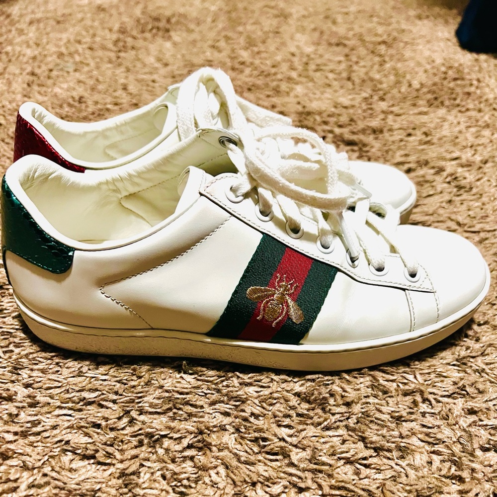 GUCCI New Ace Sneaker Bee Womens Size 36 EU 6 US